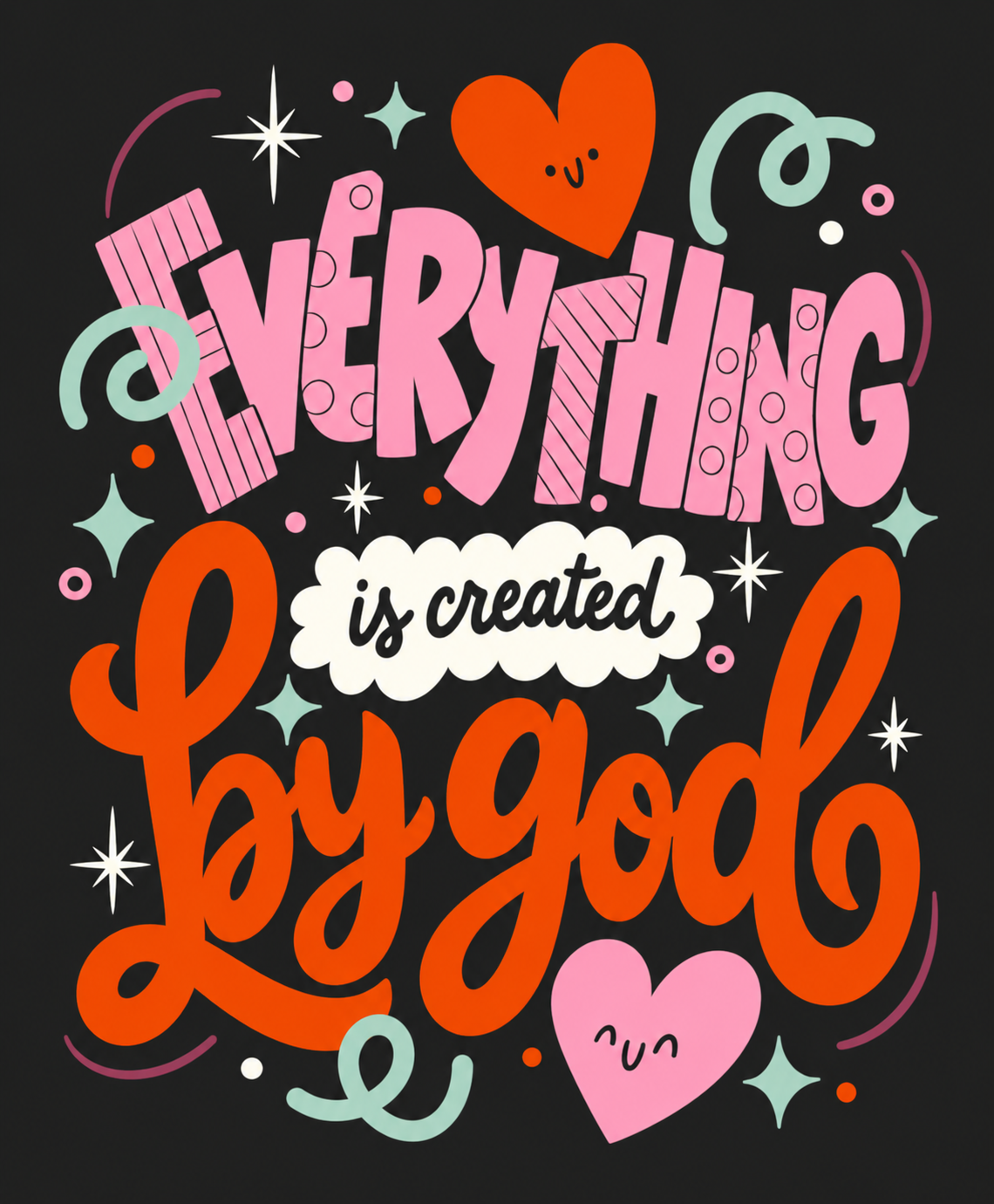 cute retro typography poster