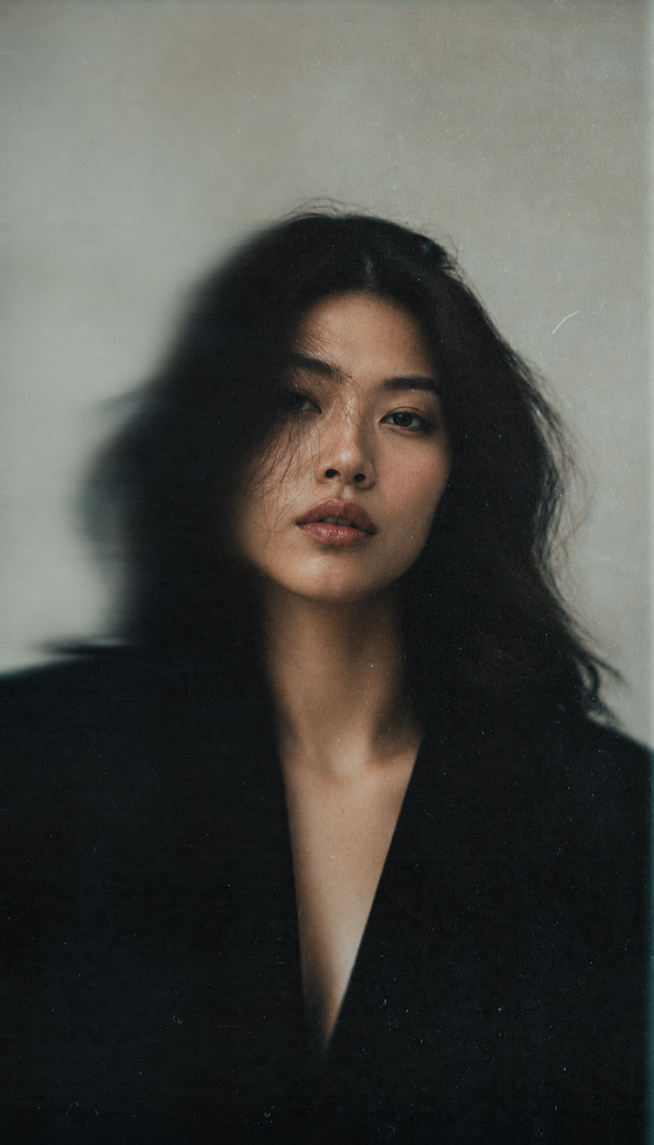 Cinematic Dark-Hair Portrait